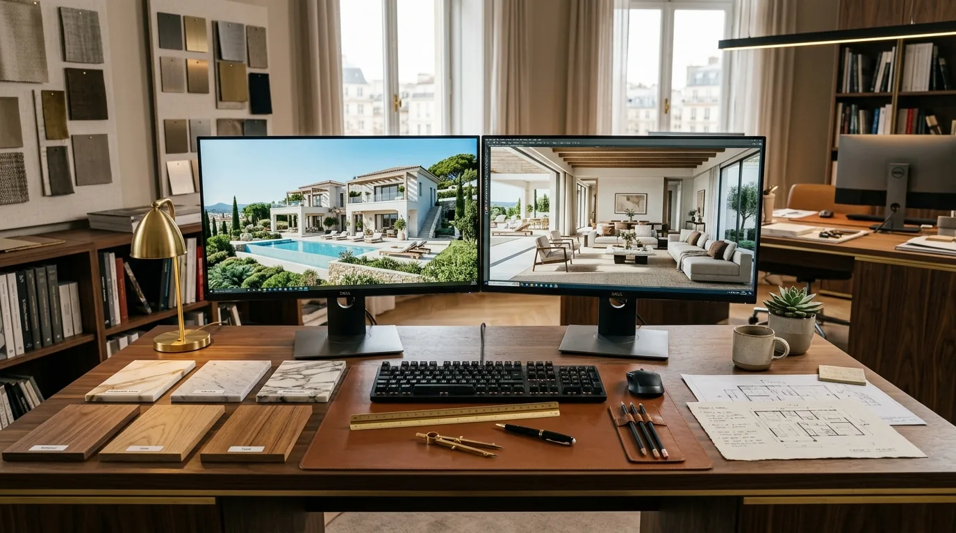 التصميم الداخلي المعماري والرندرات 3D